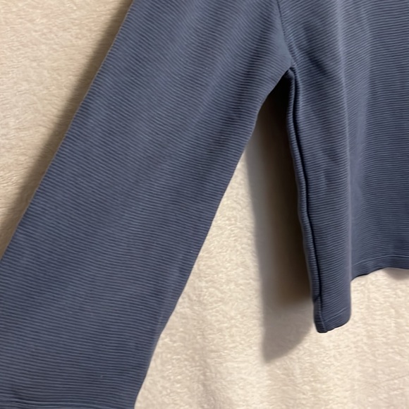 a new day Boxy Blue Ribbed Sweatshirt - Picture 3 of 5
